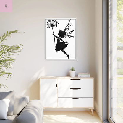 Framed canvas Fairy Silhouette Wall Art, Fairy lover Home Decor, Whimsical Framed Canvas, Fairy Gift, Kids Room Decoration, Nursery Art The flirty crow