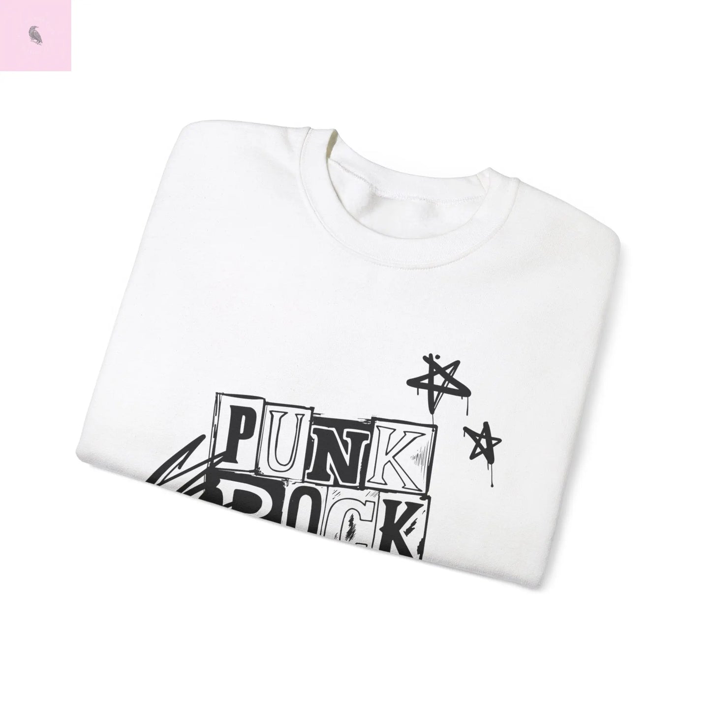 Punk Rock Crewneck Sweatshirt, Trendy Music Lover Sweatshirt, Cozy Warm Sweater, Unisex Sweatshirt, Fun Crewneck Jumper the flirty crow