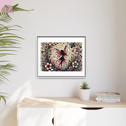 Framed Canvas Fairy art - The flirty crow