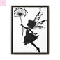 Framed canvas Fairy Silhouette Wall Art, Fairy lover Home Decor, Whimsical Framed Canvas, Fairy Gift, Kids Room Decoration, Nursery Art The flirty crow