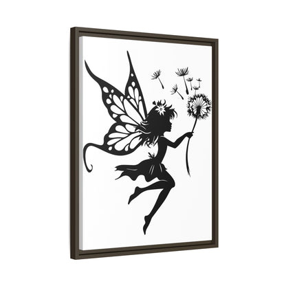 Framed Canvas Fairy Art, whimsical wall decor, nursery room art, gift for her - The flirty crow