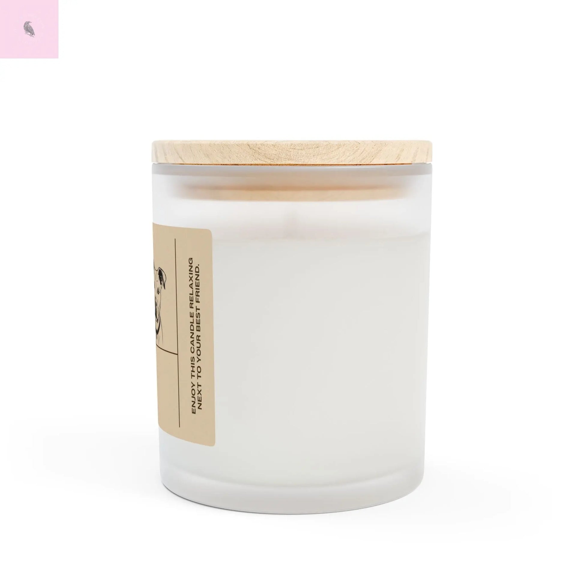 Copy of Glass Candle - Pit Bull dog  Lover the flirty crow