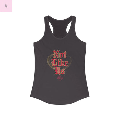Not Like Us Racerback women's Tank, 49er fan gift, womens game day tank top, Gift for Sports Lovers, Niner fan Printify