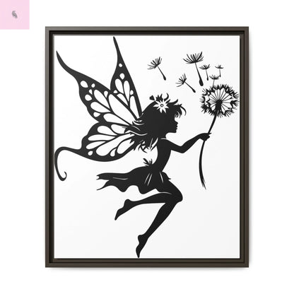 Framed Canvas Fairy Art, whimsical wall decor, nursery room art, gift for her The flirty crow