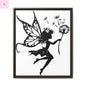 Framed Canvas Fairy Art, whimsical wall decor, nursery room art, gift for her The flirty crow
