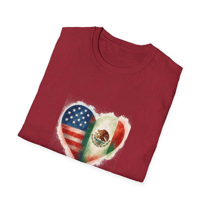 Hispanic Heritage Mexico America Flags Unisex T-Shirt