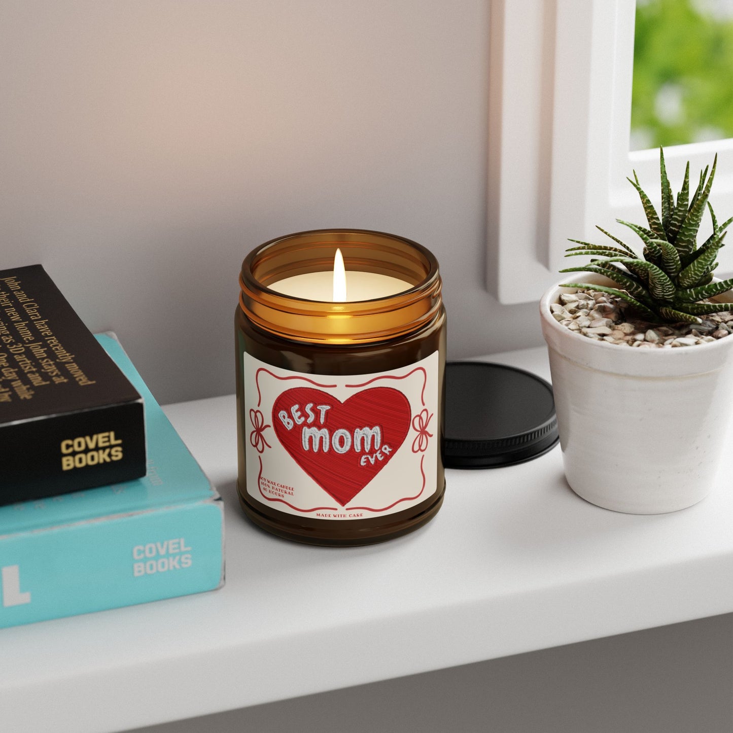 Best Mom Ever Soy Candle  Amber Jar Mother's Day Gift