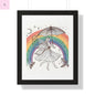 Framed  fairy whimsical Wall Art - The flirty crow