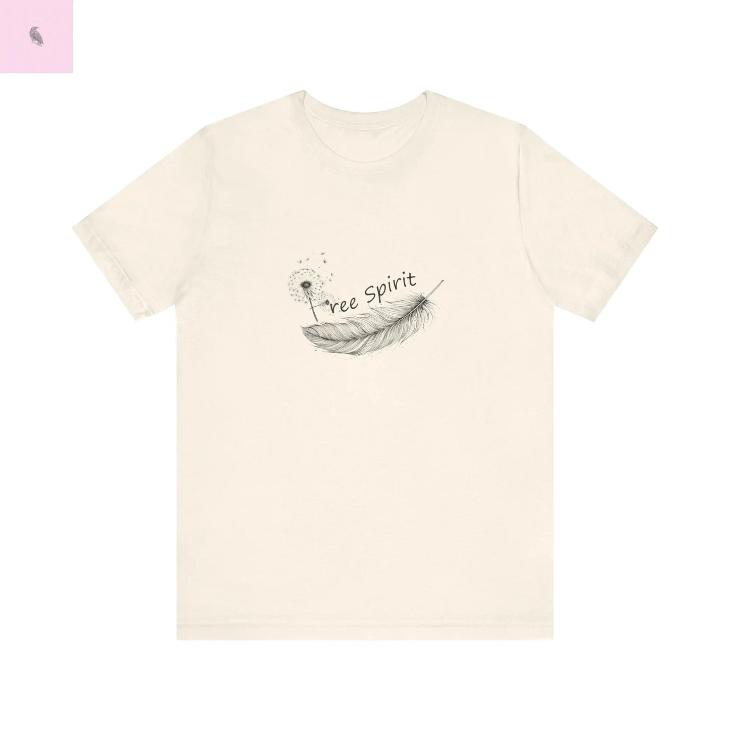 Free Spirit Feather Unisex Cotton T-shirt the flirty crow