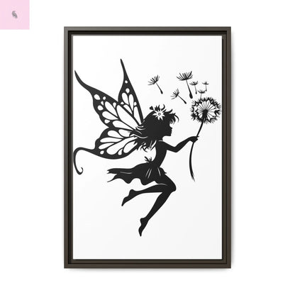 Framed Canvas Fairy Art, whimsical wall decor, nursery room art, gift for her The flirty crow
