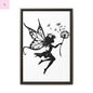 Framed Canvas Fairy Art, whimsical wall decor, nursery room art, gift for her The flirty crow