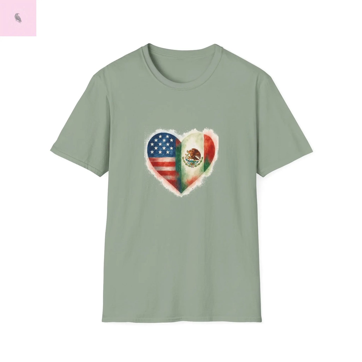 Hispanic Heritage Mexico America Flags Unisex T-Shirt The flirty crow