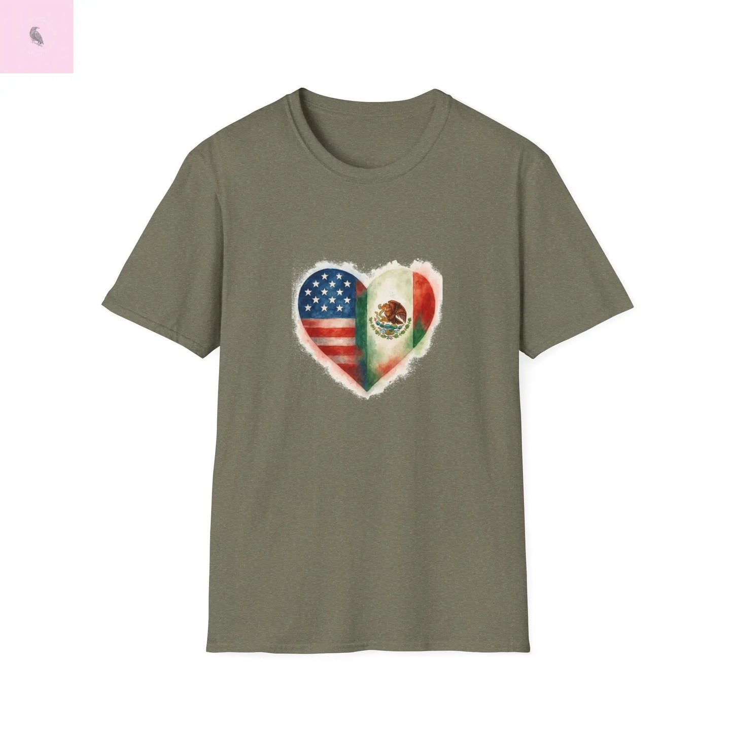 Hispanic Heritage Mexico America Flags Unisex T-Shirt The flirty crow