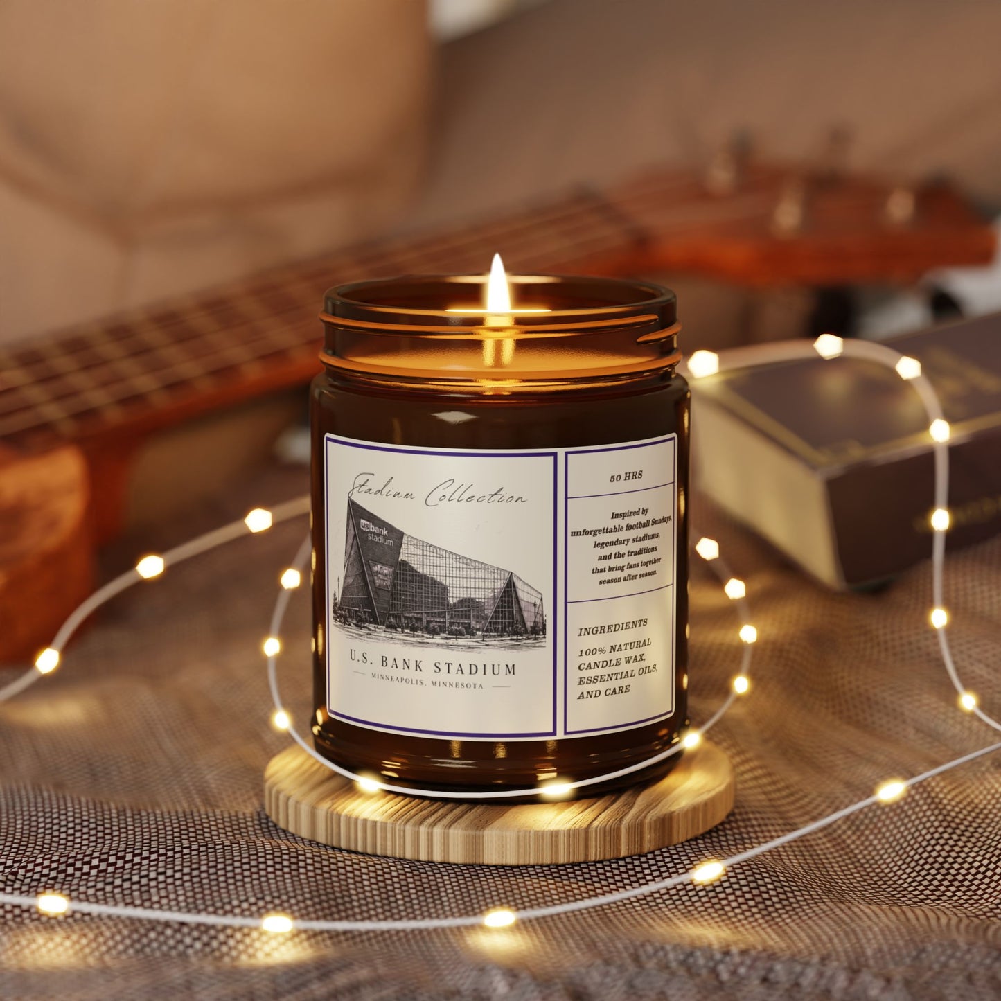 Minnesota Vikings Soy Candle , US Bank Stadium candle