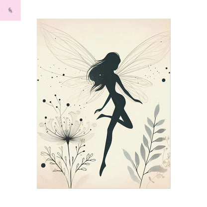 Elegant Fairy Silhouette Rolled Poster - Enchanting Wall Art for Home Decor - The flirty crow