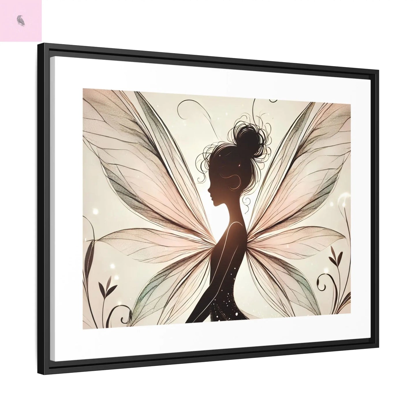Framed Canvas Fairy wall art - The flirty crow