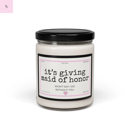 Soy Candle (9oz) - Maid of Honor Wedding Gift The flirty crow