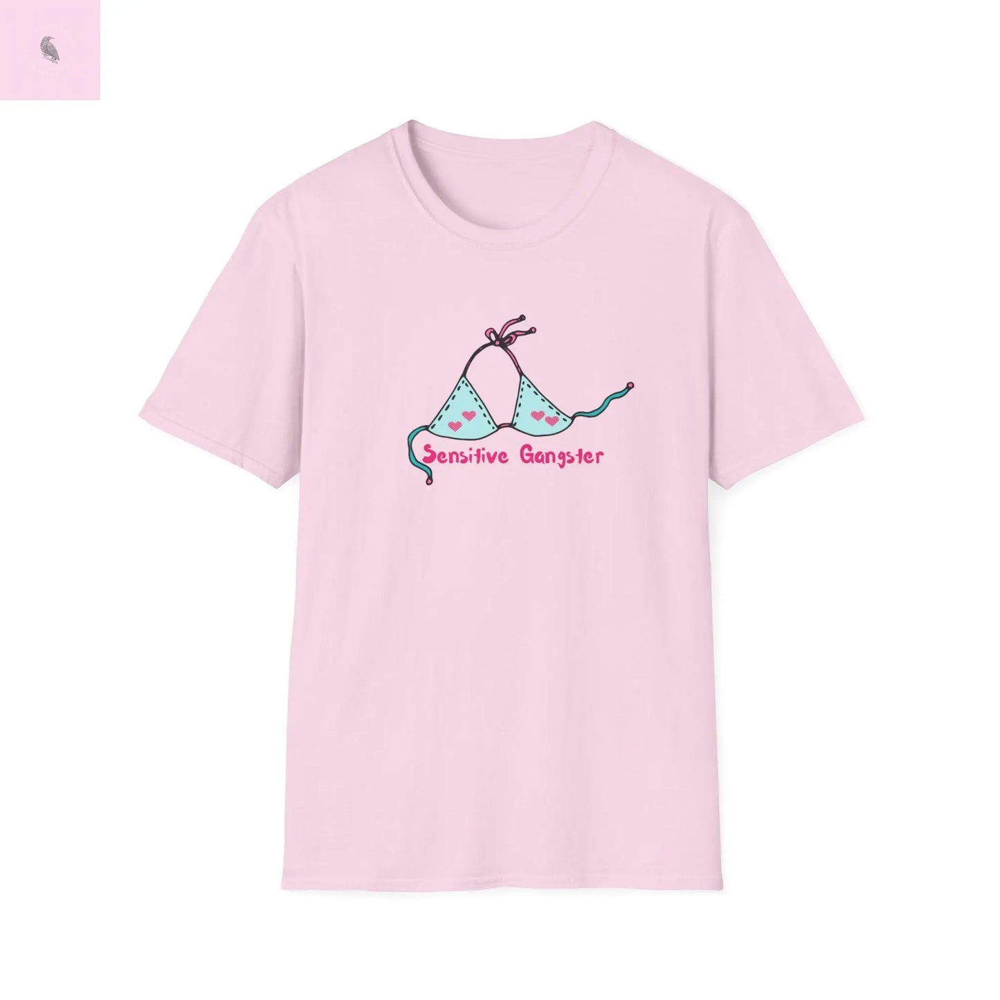 Sensitive Gangster T-Shirt, Funny beach Tee, love island tshirt, Gift for her, Summer top,  Casual Wear, The flirty crow