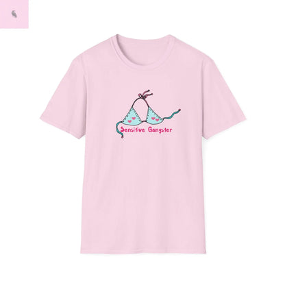 Sensitive Gangster T-Shirt, Funny beach Tee, love island tshirt, Gift for her, Summer top,  Casual Wear, The flirty crow