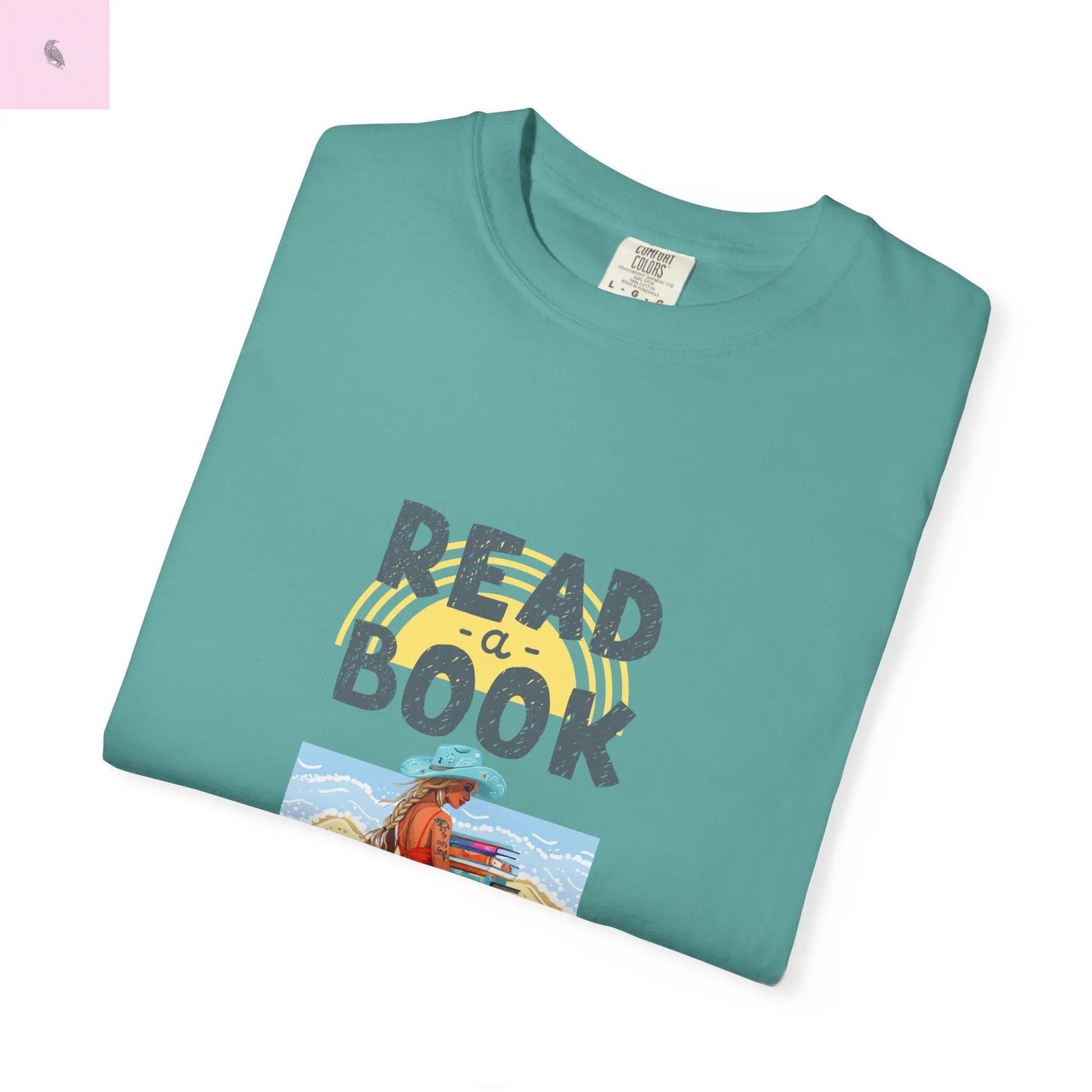 Book Lovers Comfort Colors T-shirt, summer beach reading tee for readers. - The flirty crow