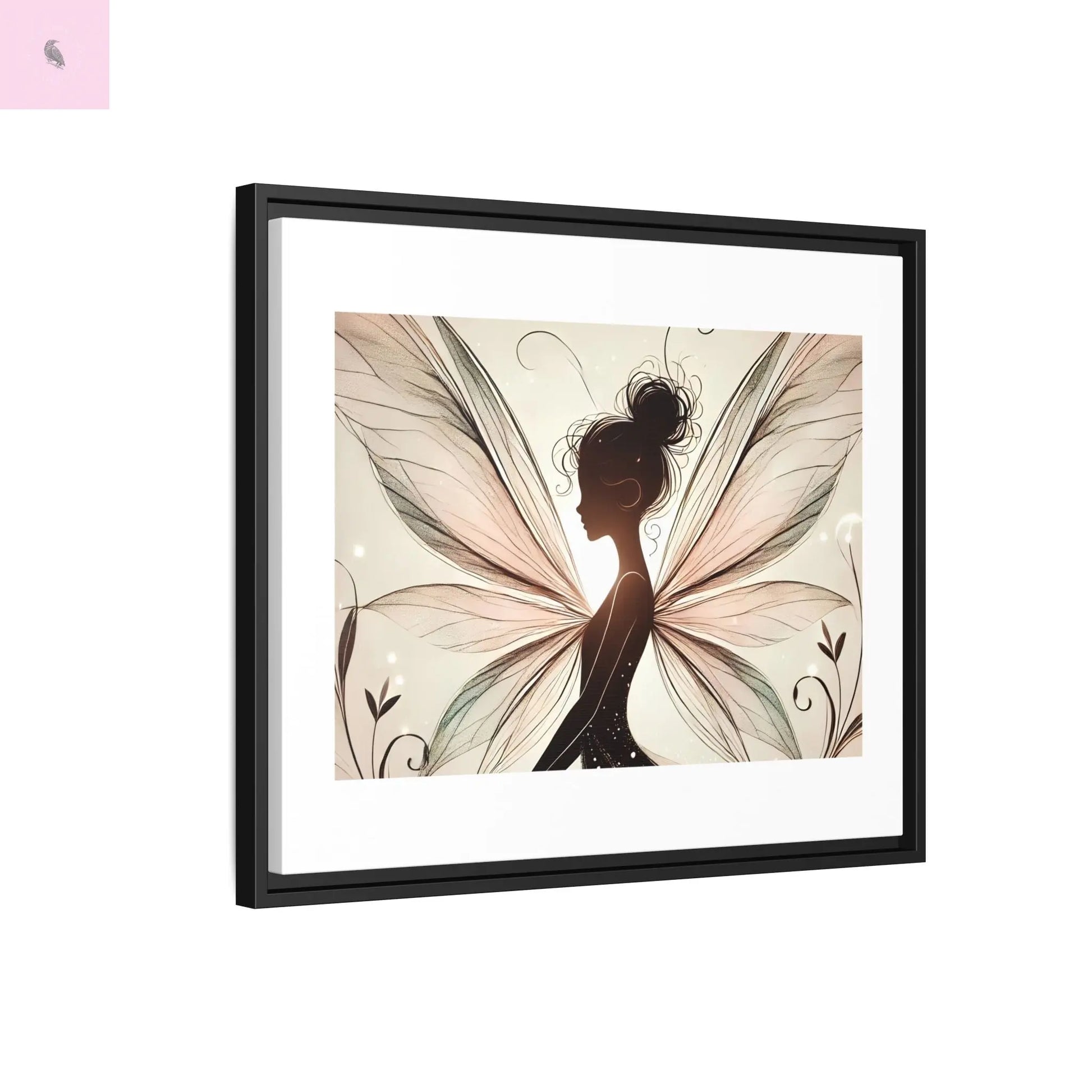 Framed Canvas Fairy wall art - The flirty crow