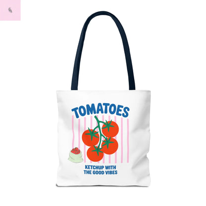 Tomato Vibes Tote Bag, Grocery tote,  Beach bag, travel tote,gift for gardener, veggie lover, Fun Gift for Foodies, Garden Lovers The flirty crow