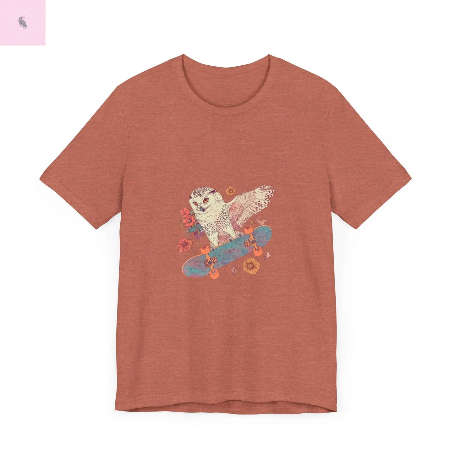 Skateboarding Owl Lovers Tee The flirty crow