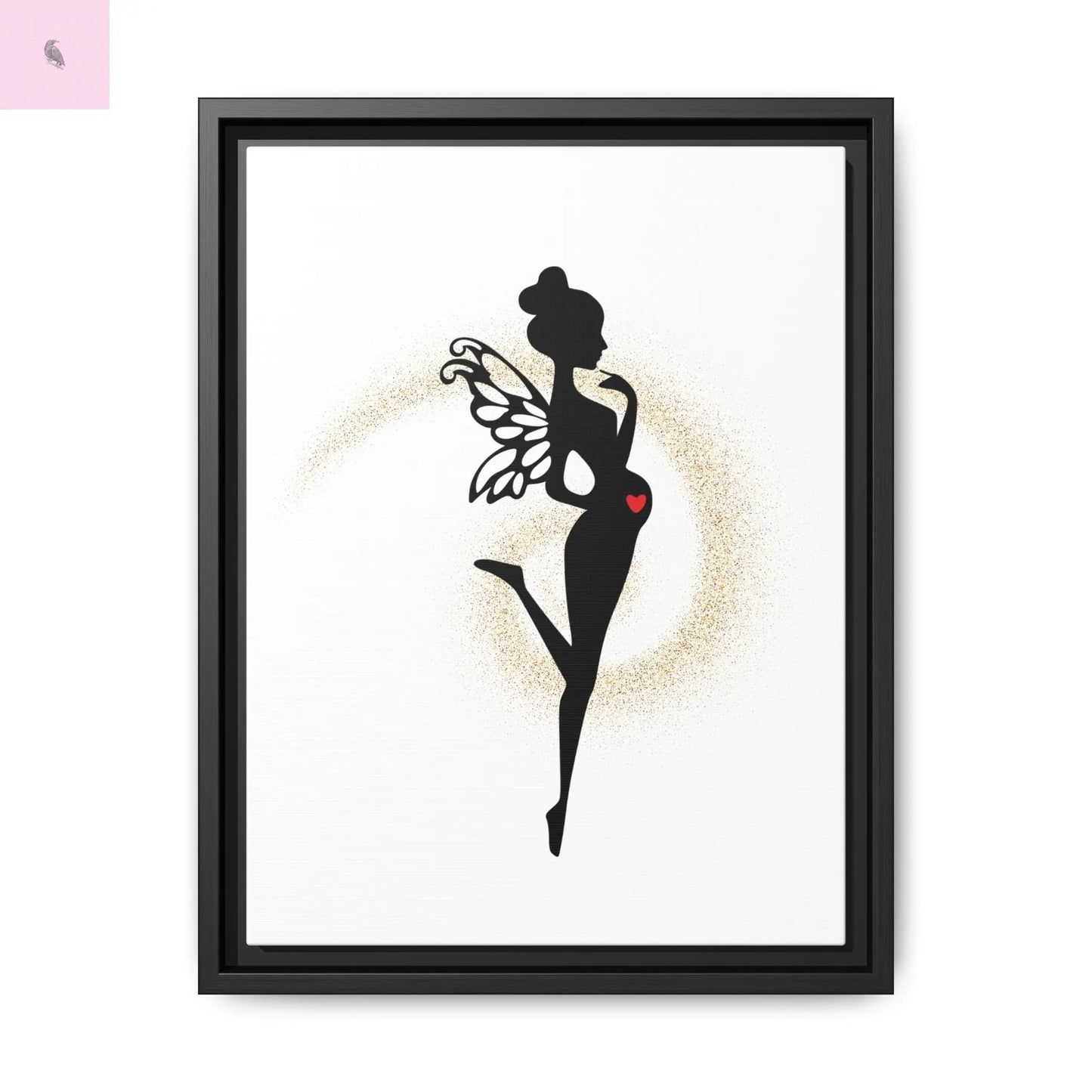 Framed Fairy Art Print - Enchanting Decor for Expecting Mothers, Baby Shower Gift, Elegant Nursery Wall Art, Whimsical Home Accent The flirty crow
