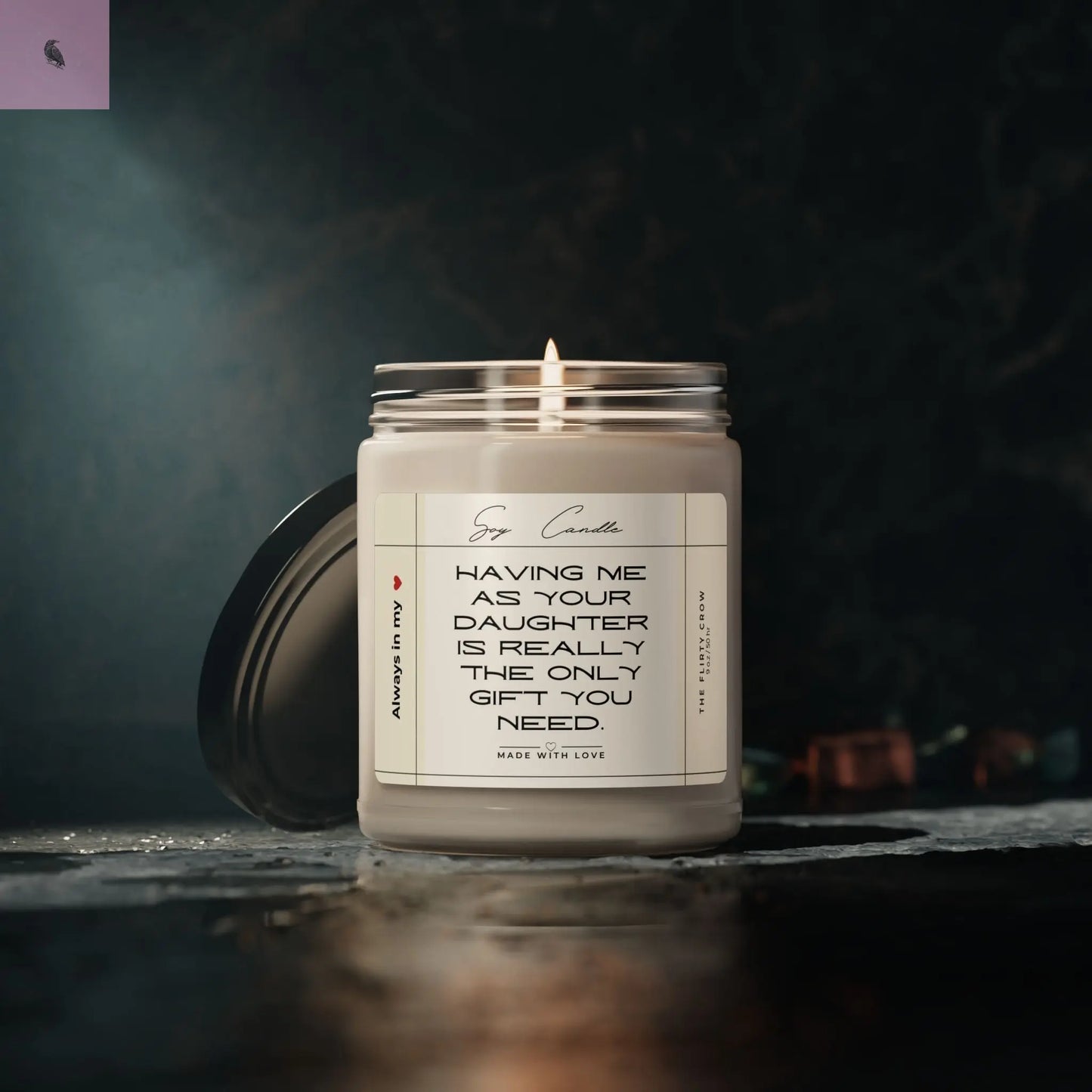 Soy Candle, Daughter Gift for Mom, Mother's Day, Birthday Gift, Aromatherapy The flirty crow