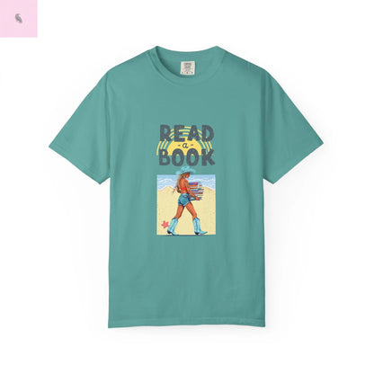 Book Lovers Comfort Colors T-shirt, summer beach reading tee for readers. - The flirty crow