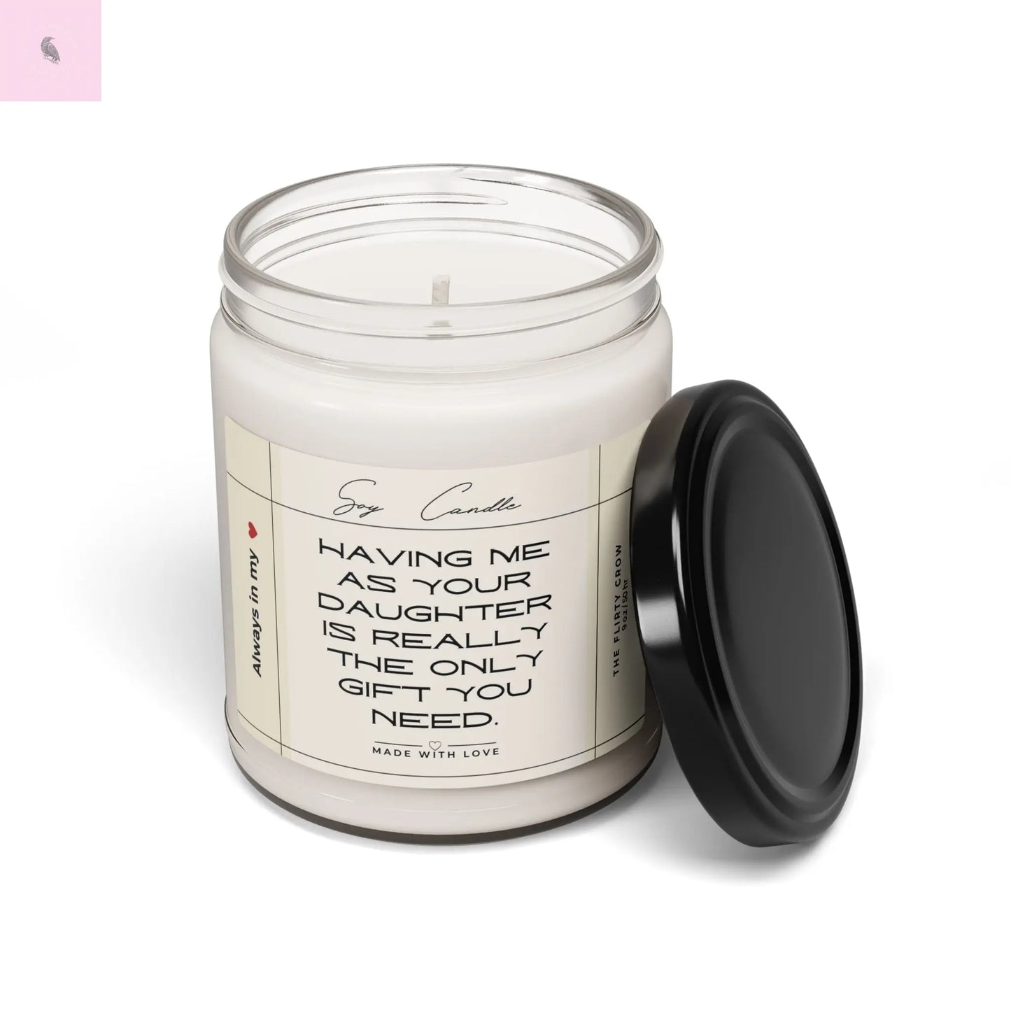 Soy Candle, Daughter Gift for Mom, Mother's Day, Birthday Gift, Aromatherapy The flirty crow