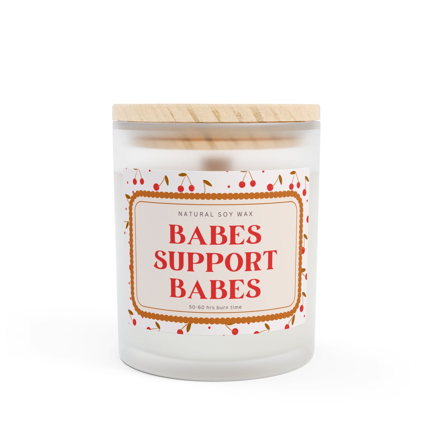 babes supportive glass candle