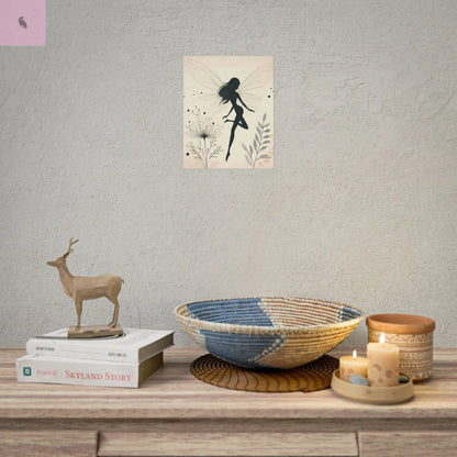 Elegant Fairy Silhouette Rolled Poster - Enchanting Wall Art for Home Decor - The flirty crow