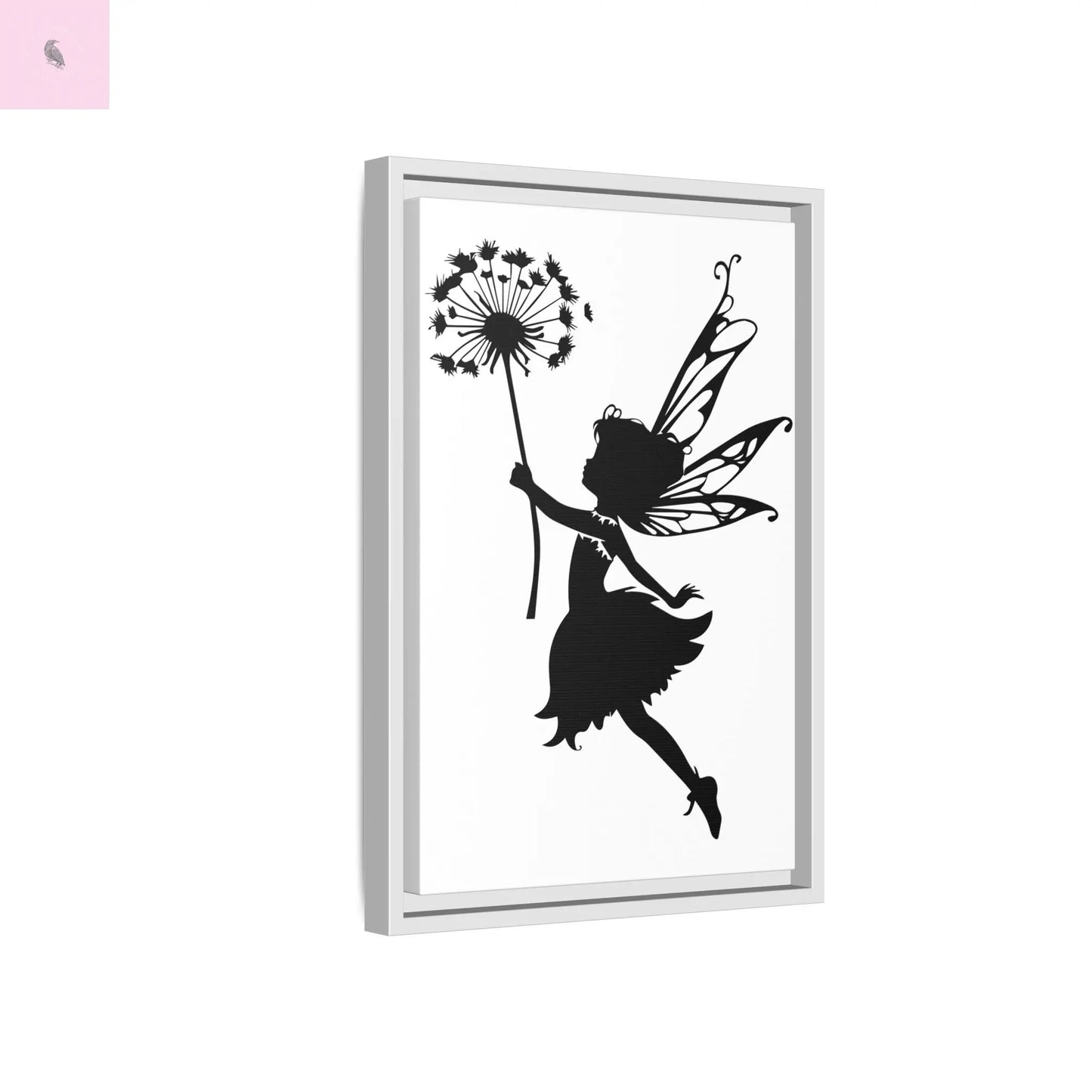 Framed canvas Fairy Silhouette Wall Art, Fairy lover Home Decor, Whimsical Framed Canvas, Fairy Gift, Kids Room Decoration, Nursery Art The flirty crow