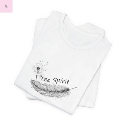 Free Spirit Feather Unisex Cotton T-shirt the flirty crow