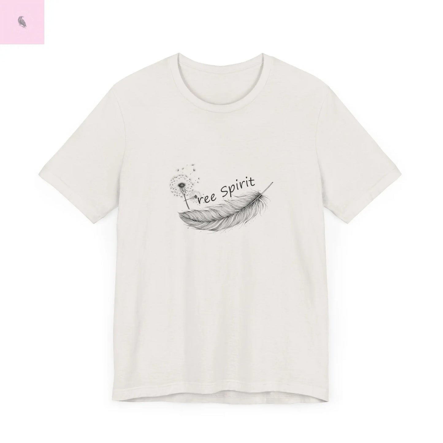 Free Spirit Feather Unisex Cotton T-shirt the flirty crow