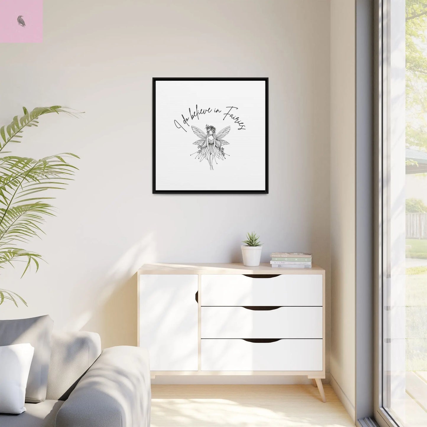 Fairies Canvas, Framed (Multi-color) - The flirty crow