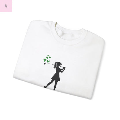 Female golf lovers crewneck fashion sweatshirt the flirty crow