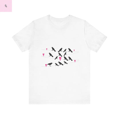 Crow Bird Lover T-Shirt - Unisex Jersey Short Sleeve Tee The flirty crow
