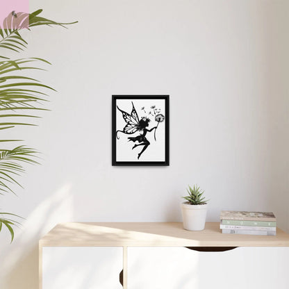 Framed Canvas Fairy Art, whimsical wall decor, nursery room art, gift for her The flirty crow