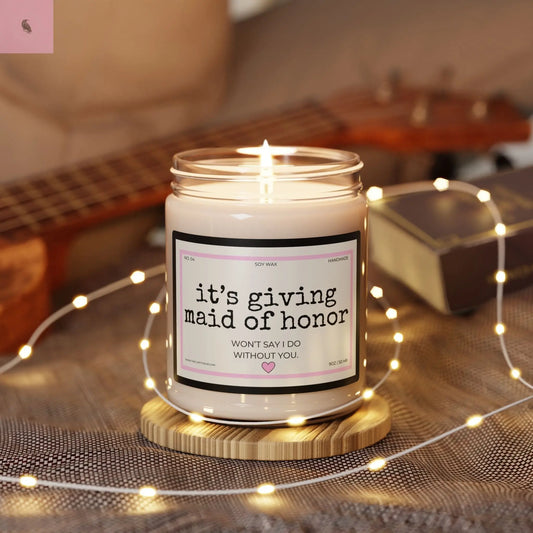 Soy Candle (9oz) - Maid of Honor Wedding Gift The flirty crow