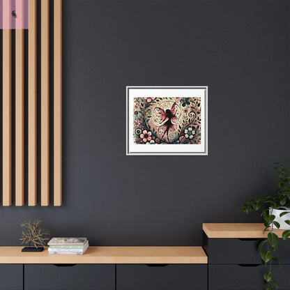 Framed Canvas Fairy art - The flirty crow