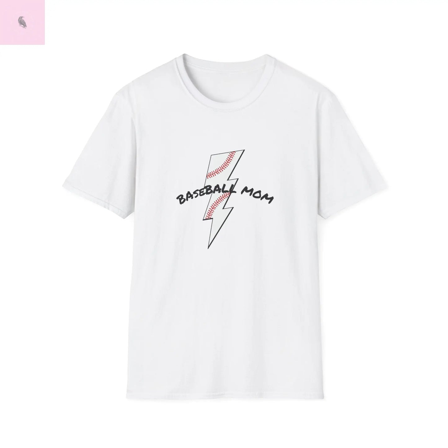 Baseball mom soft style cotton tshirt the flirty crow