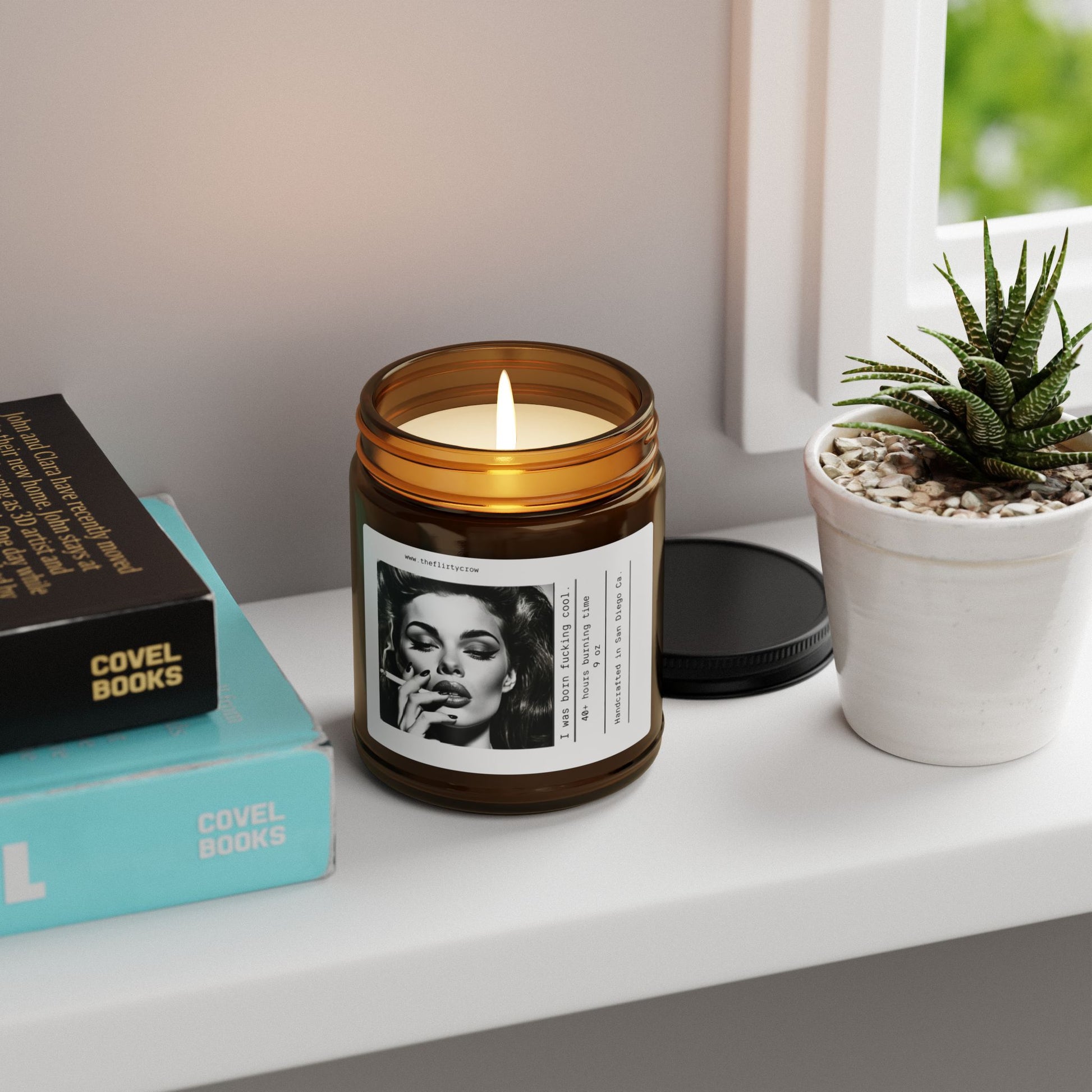 Scented soy cool AF  Candle - The flirty crow