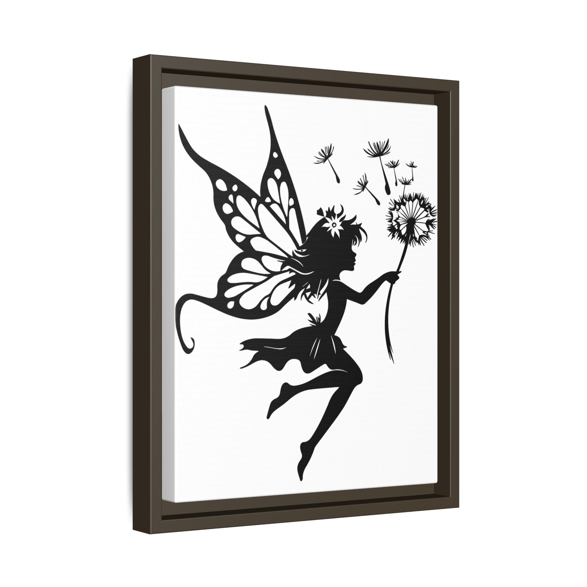 Framed Canvas Fairy Art, whimsical wall decor, nursery room art, gift for her - The flirty crow