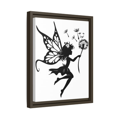Framed Canvas Fairy Art, whimsical wall decor, nursery room art, gift for her - The flirty crow
