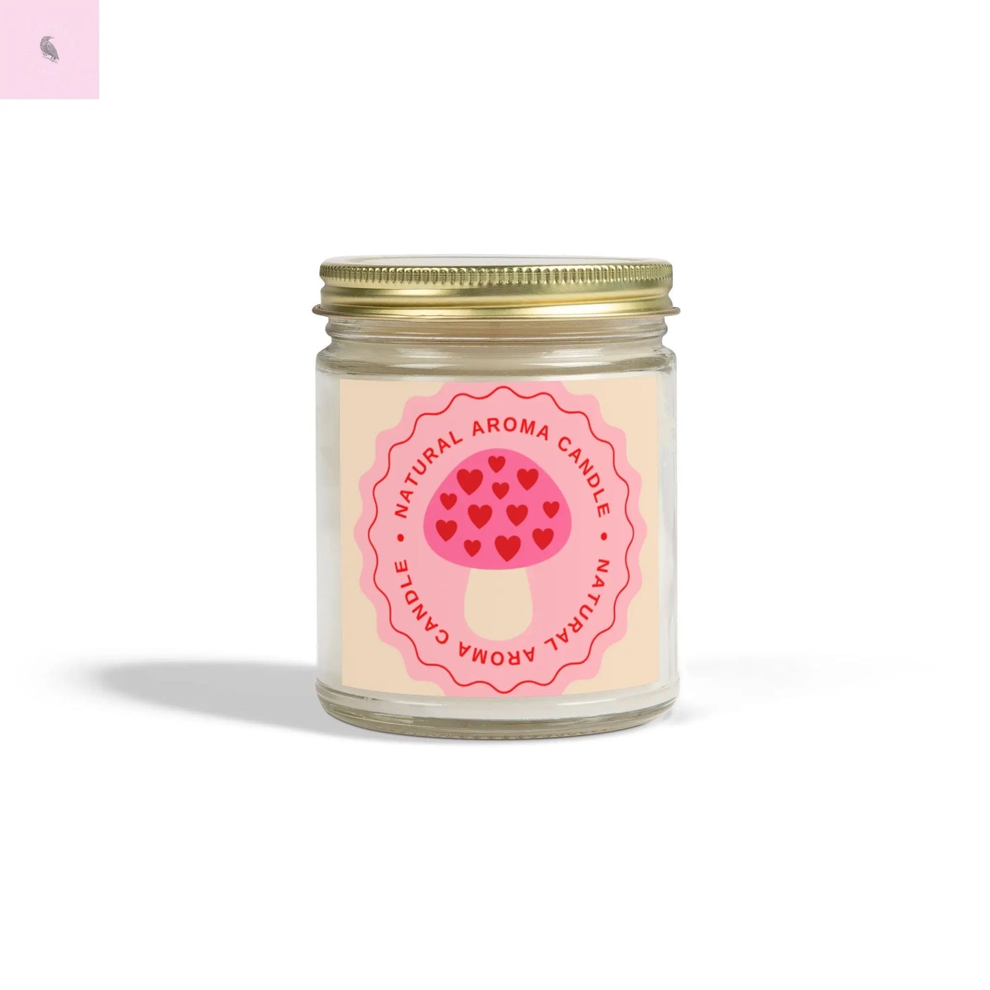Mushroom retro Scented Candles, Coconut Apricot Wax (4oz, 9oz) the flirty crow