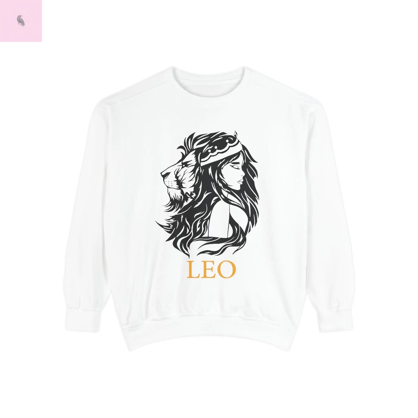 Leo Astrology Sweatshirt - Unisex Garment-Dyed the flirty crow