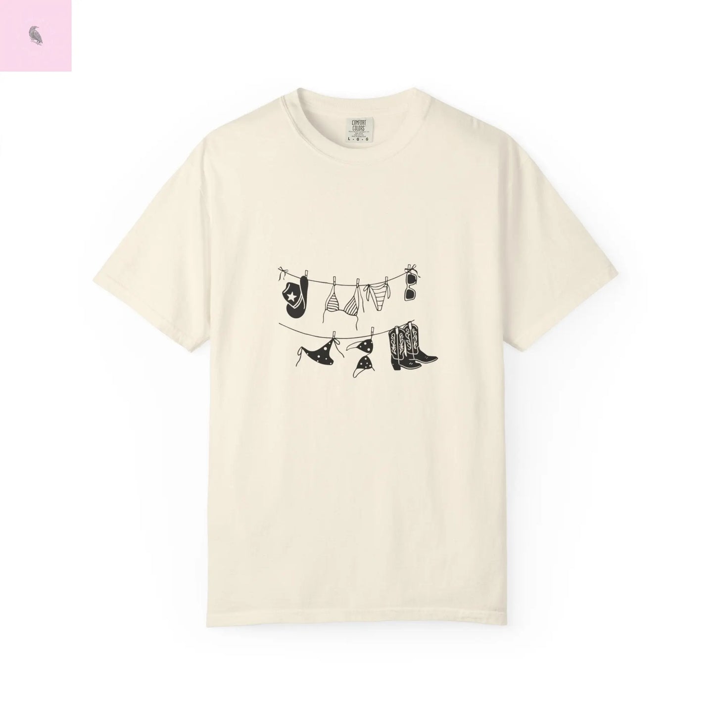 Cowgirl Summer Unisex Tee, Comfort Colors Beach Top, cowgirl style,Gift for Her, Vacation vibes, beach lover tee The flirty crow