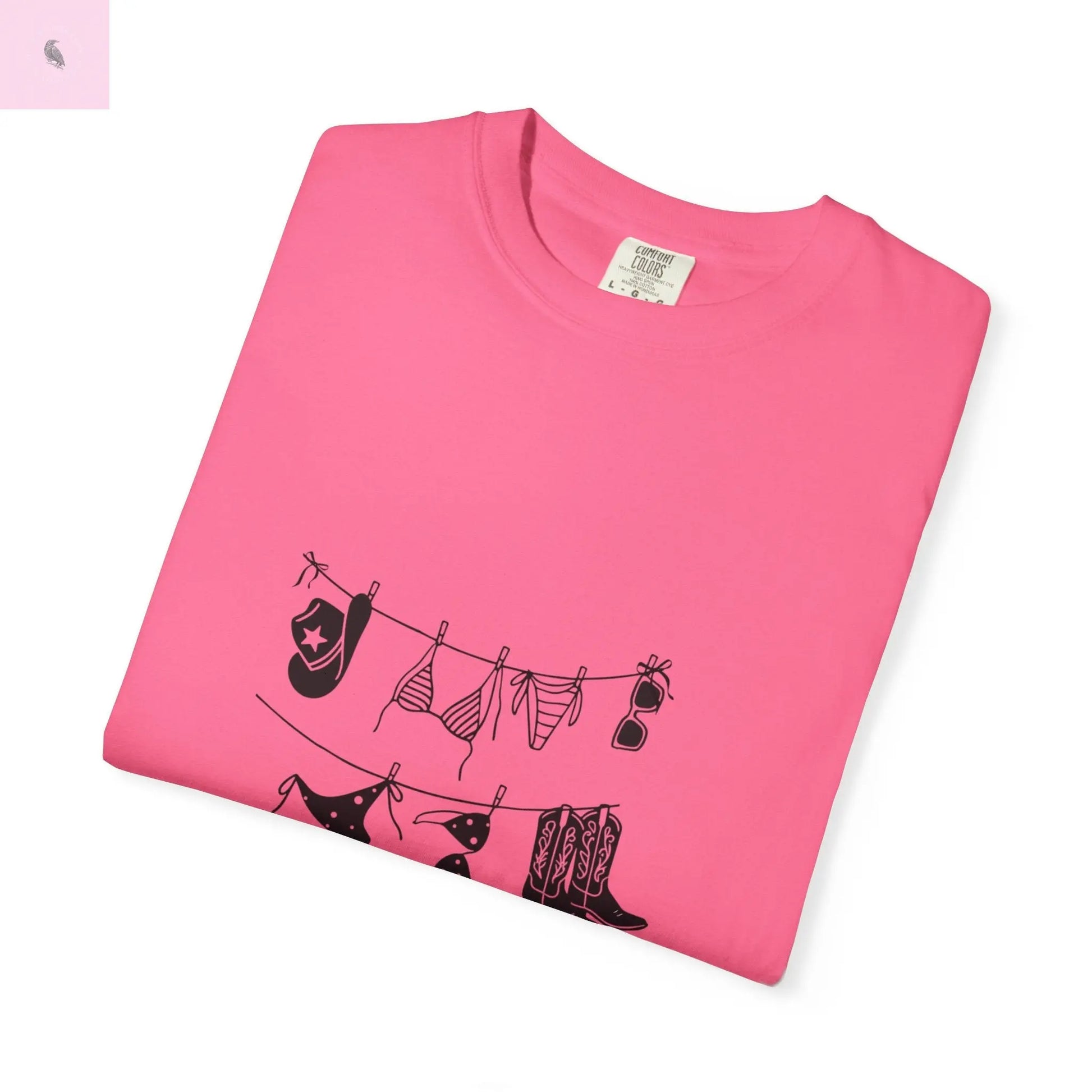 Cowgirl Summer Unisex Tee, Comfort Colors Beach Top, cowgirl style,Gift for Her, Vacation vibes, beach lover tee The flirty crow